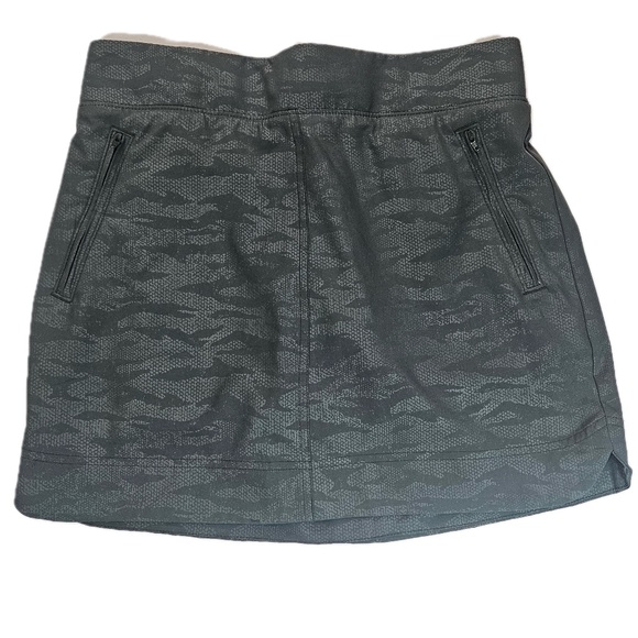 Orvis Skort Womens Small Gray Camo Elastic Waist Zipper Pockets Lined Athletic - Picture 1 of 7